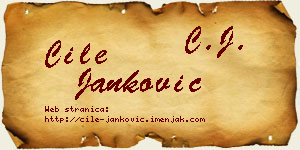 Ćile Janković vizit kartica